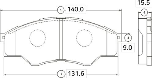 CTR GK1084 - Тормозные колодки, дисковые, комплект avtokuzovplus.com.ua