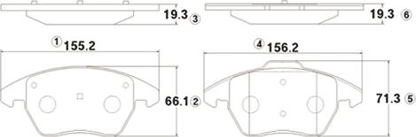 CTR GK1234 - Гальмівні колодки, дискові гальма autocars.com.ua