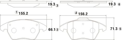 CTR GK1234 - Тормозные колодки, дисковые, комплект avtokuzovplus.com.ua