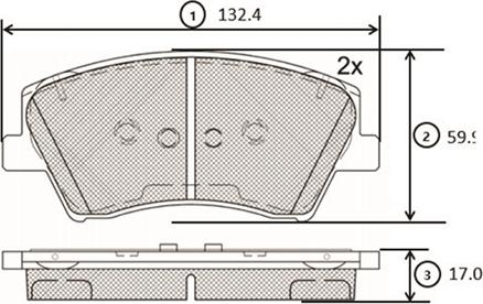 CTR GK1379 - Тормозные колодки, дисковые, комплект avtokuzovplus.com.ua