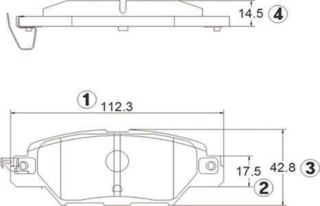 CTR GK1424 - Гальмівні колодки, дискові гальма autocars.com.ua