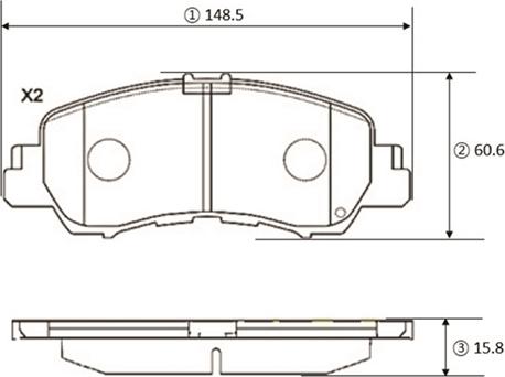 CTR GK1448 - Тормозные колодки, дисковые, комплект avtokuzovplus.com.ua