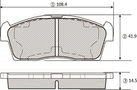 CTR GK1449 - Тормозные колодки, дисковые, комплект avtokuzovplus.com.ua