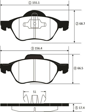 CTR GK1453 - Тормозные колодки, дисковые, комплект avtokuzovplus.com.ua