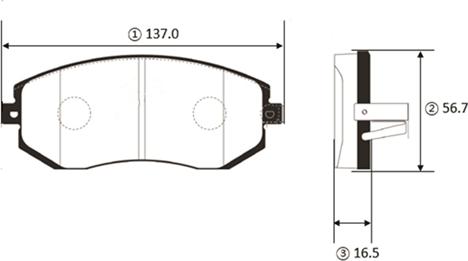 CTR GK1461 - Гальмівні колодки, дискові гальма autocars.com.ua