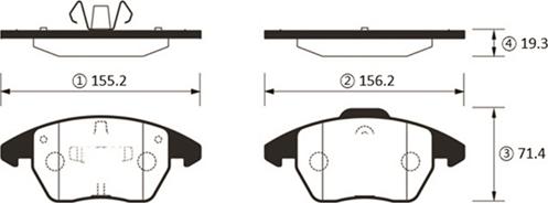 CTR GK1468 - Гальмівні колодки, дискові гальма autocars.com.ua