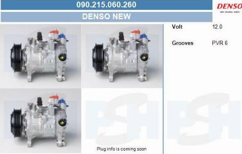 PSH 090.215.060.260 - Компресор, кондиціонер autocars.com.ua