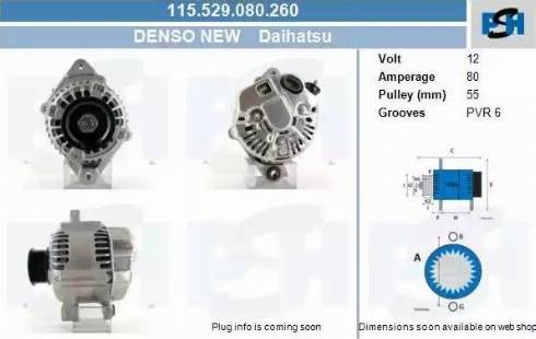 PSH 115.529.080.260 - Генератор autocars.com.ua