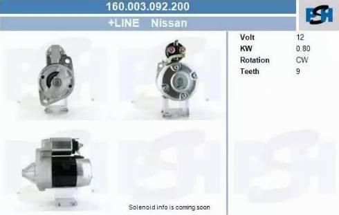 PSH 160.003.092.200 - Стартер autocars.com.ua