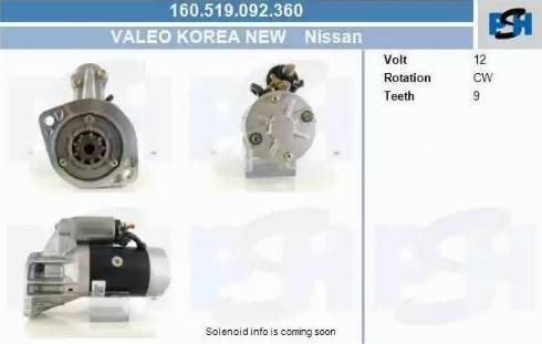 PSH 160.519.092.360 - Стартер autocars.com.ua