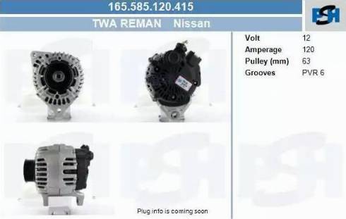 PSH 165.585.120.415 - Генератор autocars.com.ua