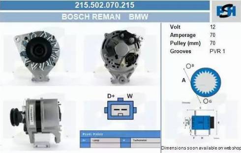 PSH 215.502.070.215 - Генератор autocars.com.ua