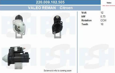 PSH 220.009.102.505 - Стартер autocars.com.ua