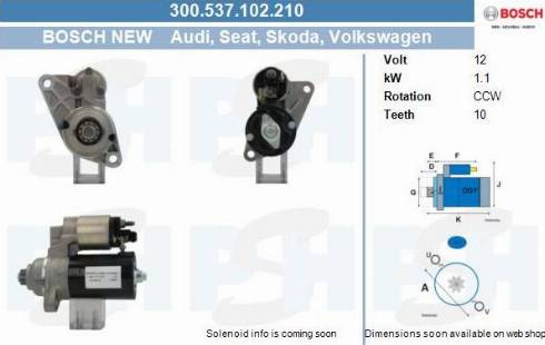 PSH 300.537.102.210 - Стартер autocars.com.ua