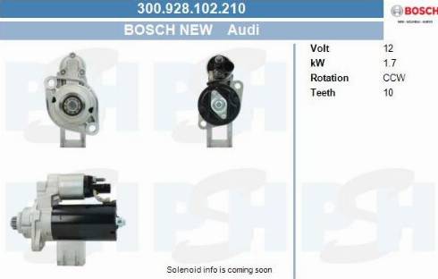 PSH 300.928.102.210 - Стартер autocars.com.ua