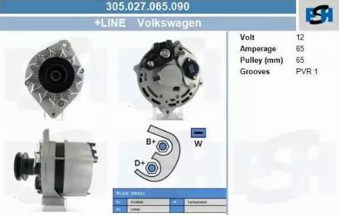 PSH 305.027.065.090 - Генератор autocars.com.ua