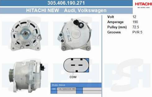 PSH 305.406.190.271 - Генератор autocars.com.ua