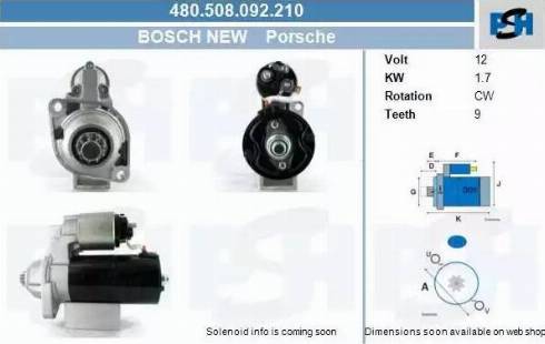 PSH 480.508.092.210 - Стартер autocars.com.ua