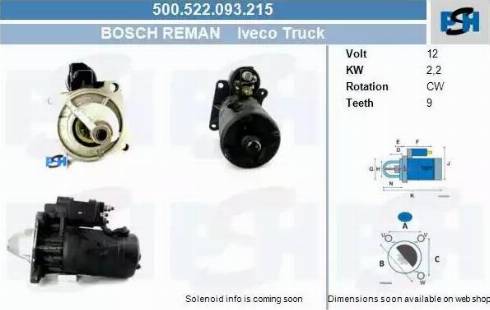 PSH 500.522.093.215 - Стартер autocars.com.ua
