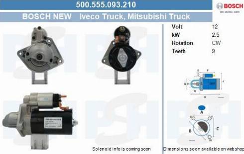 PSH 500.555.093.210 - Стартер autocars.com.ua