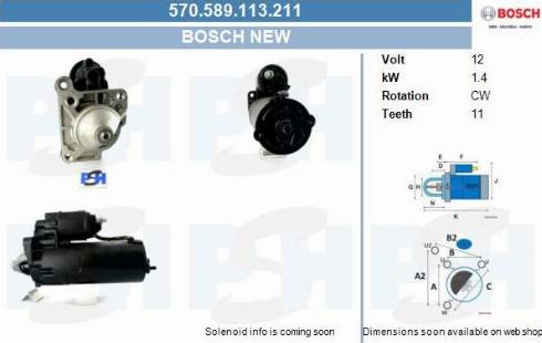 PSH 570.589.113.211 - Стартер autocars.com.ua