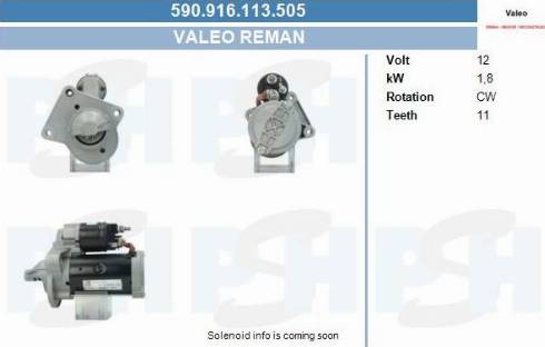 PSH 590.916.113.505 - Стартер autocars.com.ua