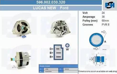 PSH 596.002.030.320 - Генератор autocars.com.ua