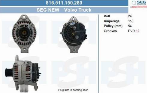 PSH 816.511.150.280 - Генератор autocars.com.ua