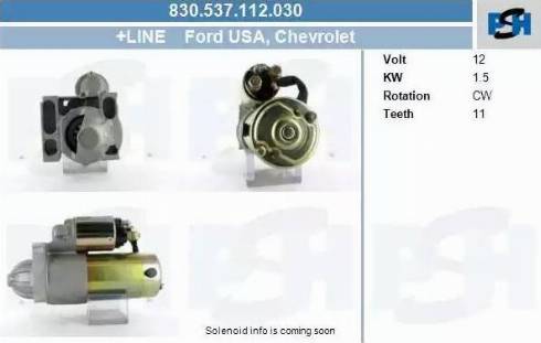 PSH 830.537.112.030 - Стартер autocars.com.ua