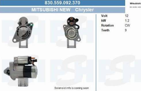PSH 830.559.092.370 - Стартер autocars.com.ua