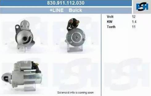 PSH 830.911.112.030 - Стартер autocars.com.ua