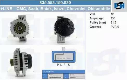 PSH 835.553.150.030 - Генератор autocars.com.ua