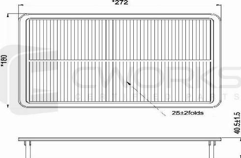 Cworks B130618013 - Повітряний фільтр autocars.com.ua