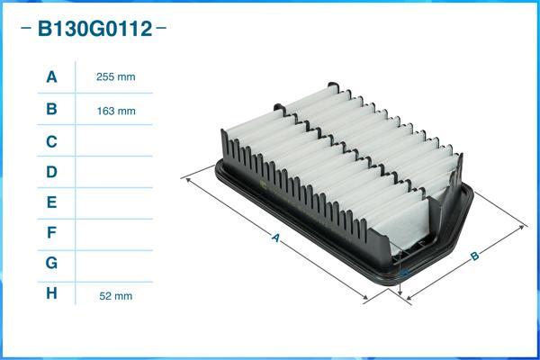 Cworks B130G0112 - Повітряний фільтр autocars.com.ua