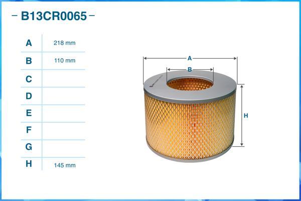 Cworks B13CR0065 - Повітряний фільтр autocars.com.ua