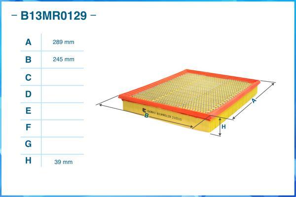 Cworks B13MR0129 - Повітряний фільтр autocars.com.ua