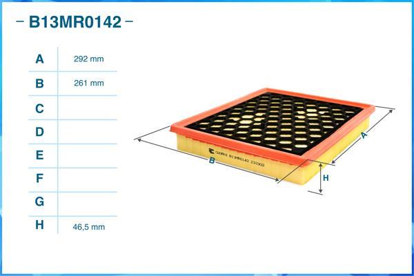 Cworks B13MR0142 - Повітряний фільтр autocars.com.ua