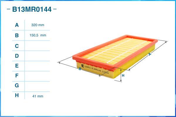 Cworks B13MR0144 - Повітряний фільтр autocars.com.ua