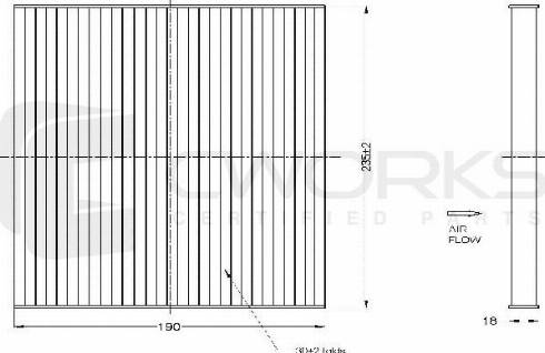 Cworks B142009251 - Фільтр, повітря у внутрішній простір autocars.com.ua