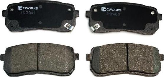 Cworks C12CR0049 - Гальмівні колодки, дискові гальма autocars.com.ua