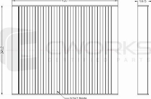 Cworks G6813Q2H001 - Фільтр, повітря у внутрішній простір autocars.com.ua