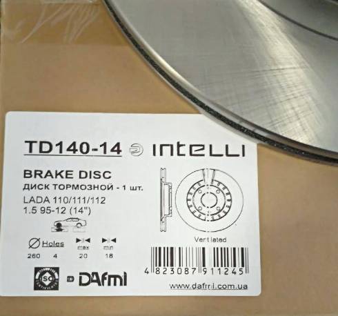 Dafmi TD140-14 - Тормозной диск avtokuzovplus.com.ua