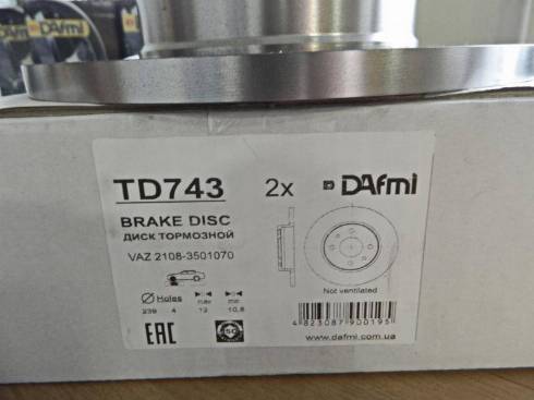 Dafmi TD743 - Тормозной диск autodnr.net