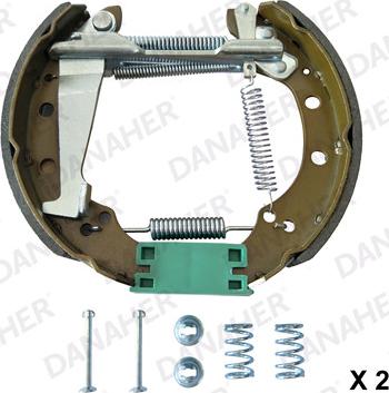 Danaher 110.10127A - Комплект гальм, барабанний механізм autocars.com.ua