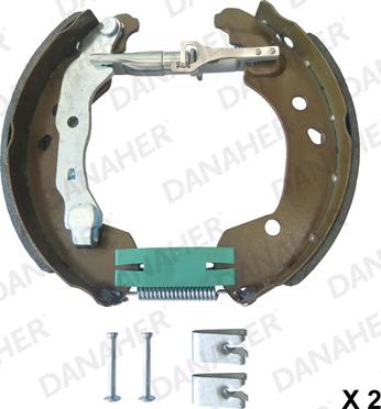 Danaher 110.10252 - Комплект гальм, барабанний механізм autocars.com.ua