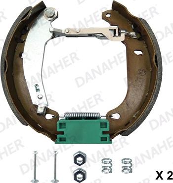 Danaher 110.10485A - Комплект тормозных колодок, барабанные autodnr.net