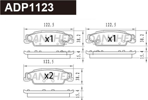 Danaher ADP1123 - Гальмівні колодки, дискові гальма autocars.com.ua