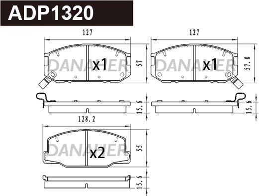 Danaher ADP1320 - Гальмівні колодки, дискові гальма autocars.com.ua