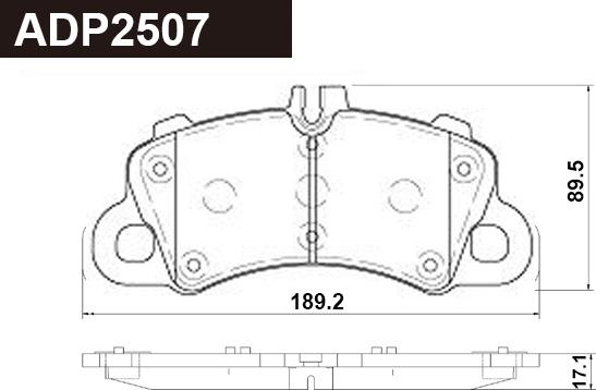 Danaher ADP2507 - Гальмівні колодки, дискові гальма autocars.com.ua