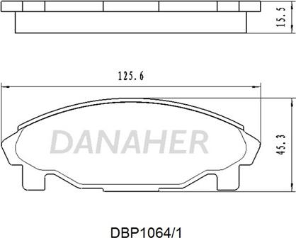 Danaher DBP1064/1 - Тормозные колодки, дисковые, комплект autodnr.net